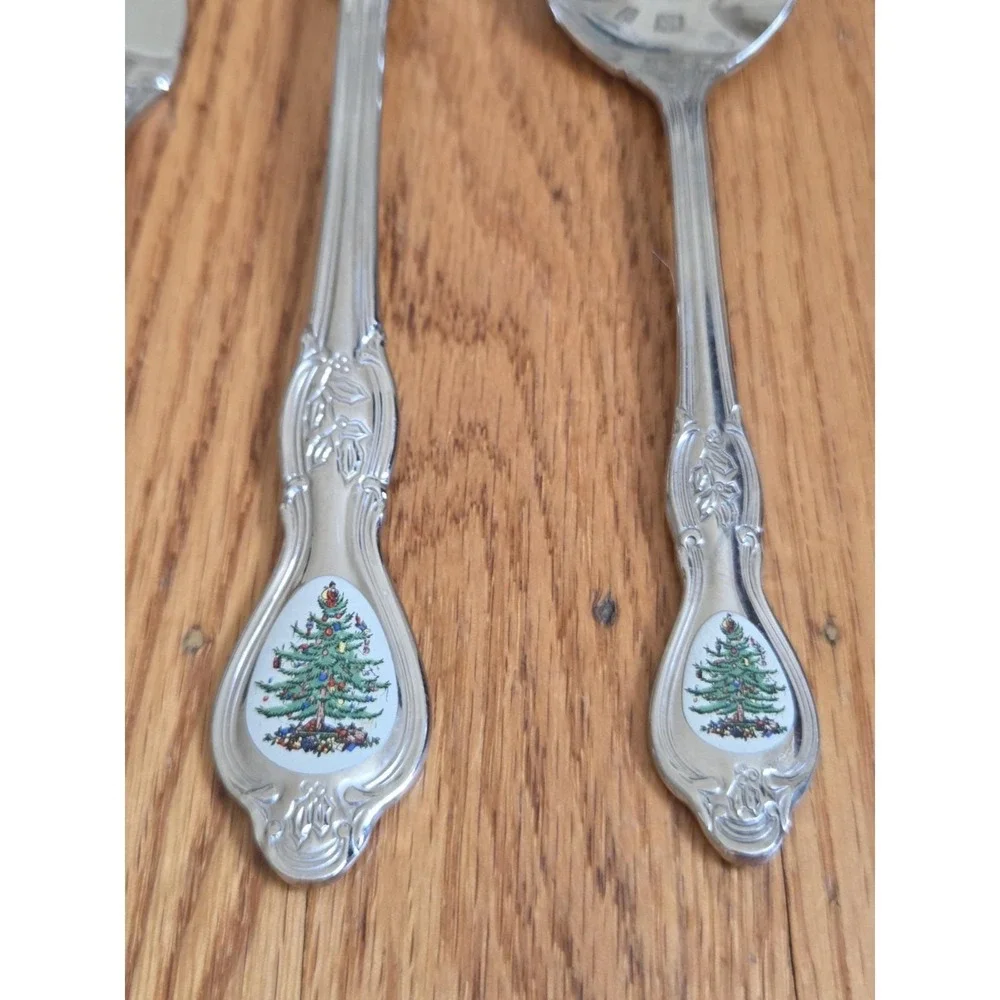 Wallace Silversmiths Spode‎ Christmas Tree  5 Piece Hostess Serving Set